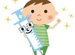 kid with immunization large immunization needle in hand.